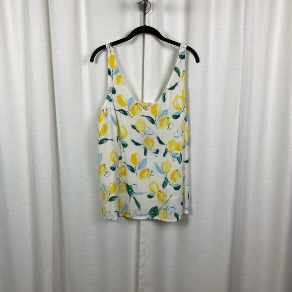 Joules Lemon Tree Print Kyra Tank Blouse Sz.10 NWT - Picture 5 of 15